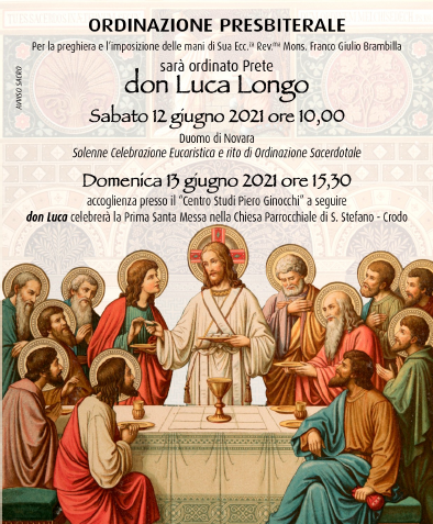 Domenica 13: Prima Messa di Don Luca Longo (video)