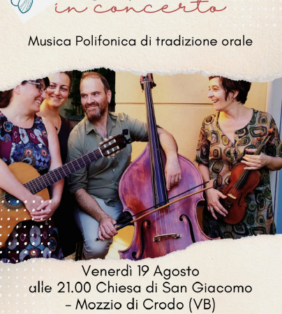 Venerdì 19 agosto – Mozzio San Giacomo – Concerto Cantarei