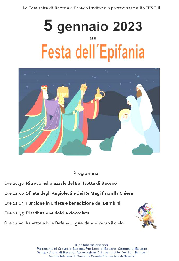 Giovedì 5 gennaio 2023 – Baceno: Festa dell’Epifania